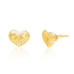 Load image into Gallery viewer, 18K Real Gold Heart Stud Earrings