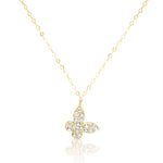 Load image into Gallery viewer, 18K Real Gold Stone Butterfly Necklace