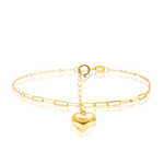 Load image into Gallery viewer, 18K Real Gold Linked Heart Bracelet