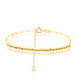 Load image into Gallery viewer, 18K Real Gold Linked Seed Bracelet
