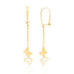 Load image into Gallery viewer, 18K Real Gold Hanging Butterfly Earrings