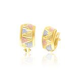 Load image into Gallery viewer, 18K Real Gold Curved Clip Earring Set