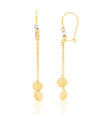 Load image into Gallery viewer, 18K Real Gold 3 Color Seeds Hanging Earrings