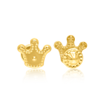 Load image into Gallery viewer, 18K Real Gold Crown Screw Earring Set