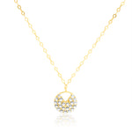 Load image into Gallery viewer, 18K Real Gold Stone Round Necklace