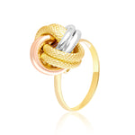 Load image into Gallery viewer, 18K Real Gold 3 Color Twisted Knot Ring