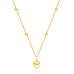 Load image into Gallery viewer, 18K Real Gold Heart Seed Necklace