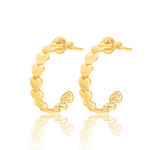 Load image into Gallery viewer, 18K Real Gold Heart Earring Set