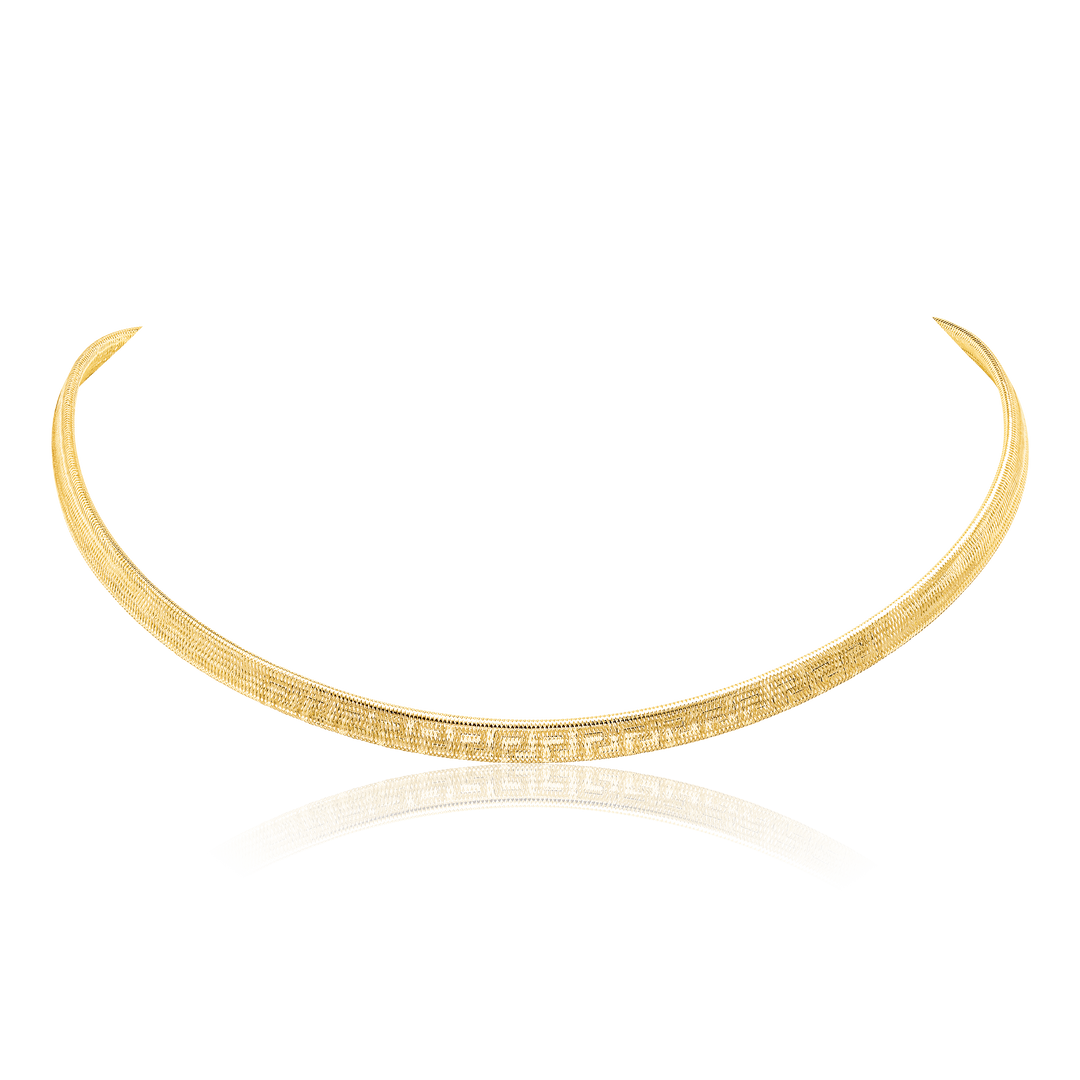 18K Real Gold Elastic Necklace