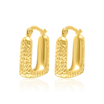 Load image into Gallery viewer, 18K Real Gold Glittering Long Square Earring Set