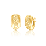 Load image into Gallery viewer, 18K Real Gold Curved Clip Earring Set