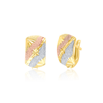 Load image into Gallery viewer, 18K Real Gold Curved Clip Earring Set