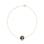 Load image into Gallery viewer, 18K Real Gold Black C.D Bracelet