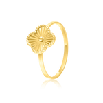 Load image into Gallery viewer, 18K Real Gold Flower Ring