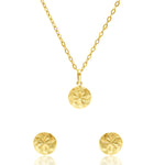 Load image into Gallery viewer, 18K Real Gold Small Round Jewelry Set