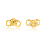 Load image into Gallery viewer, 18K Real Gold Infinity Screw Earring Set