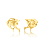 Load image into Gallery viewer, 18K Real Gold Dolphin Screw Earring Set