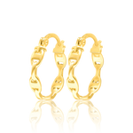 Load image into Gallery viewer, 18K Real Gold Twisted Round Earring Set
