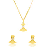 Load image into Gallery viewer, 18K Real Gold Screw Stone Jewelry Set