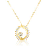 Load image into Gallery viewer, 18K Real Gold Stone Eye Necklace