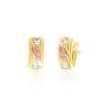 Load image into Gallery viewer, 18K Real Gold Curved Clip Earring Set