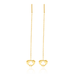 Load image into Gallery viewer, 18K Real Gold Double Dolphin Hanging Earring Set