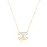 Load image into Gallery viewer, 18K Real Gold 2 Color C.H Necklace
