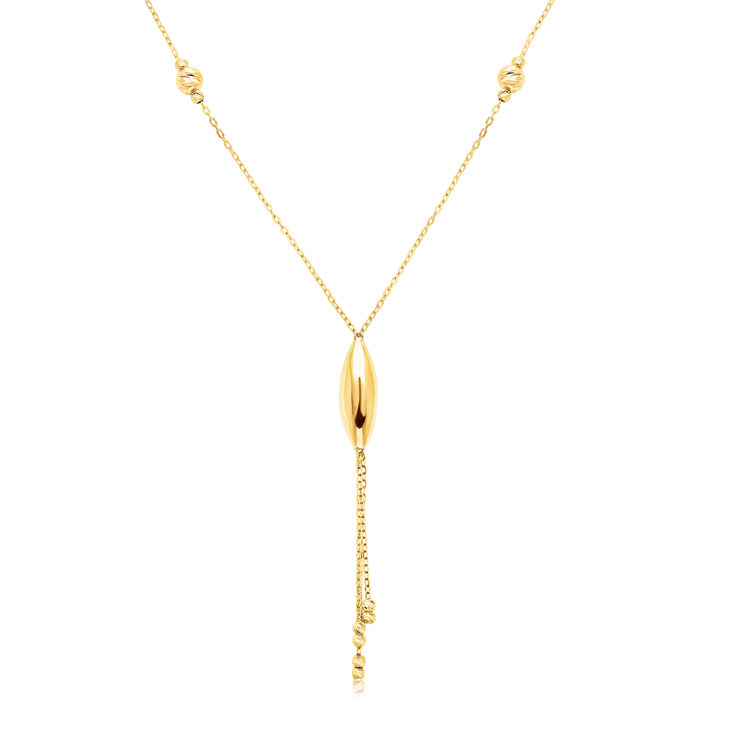 18K Real Gold Hanging Seed Necklace