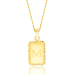 Load image into Gallery viewer, 18K Real Gold Letter M Seed Necklace