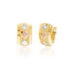 Load image into Gallery viewer, 18K Real Gold Curved Clip Earring Set