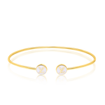 Load image into Gallery viewer, 18K Real Gold Elegant White L.V Bangle
