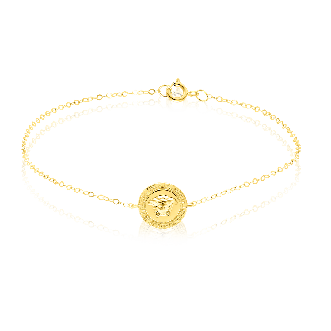 18K Real Gold Round V.R.C Bracelet