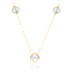Load image into Gallery viewer, 18K Real Gold White Flower Necklace
