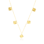 Load image into Gallery viewer, 18K Real Gold Hanging Flower Necklace