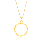 Load image into Gallery viewer, 18K Real Gold Round Necklace