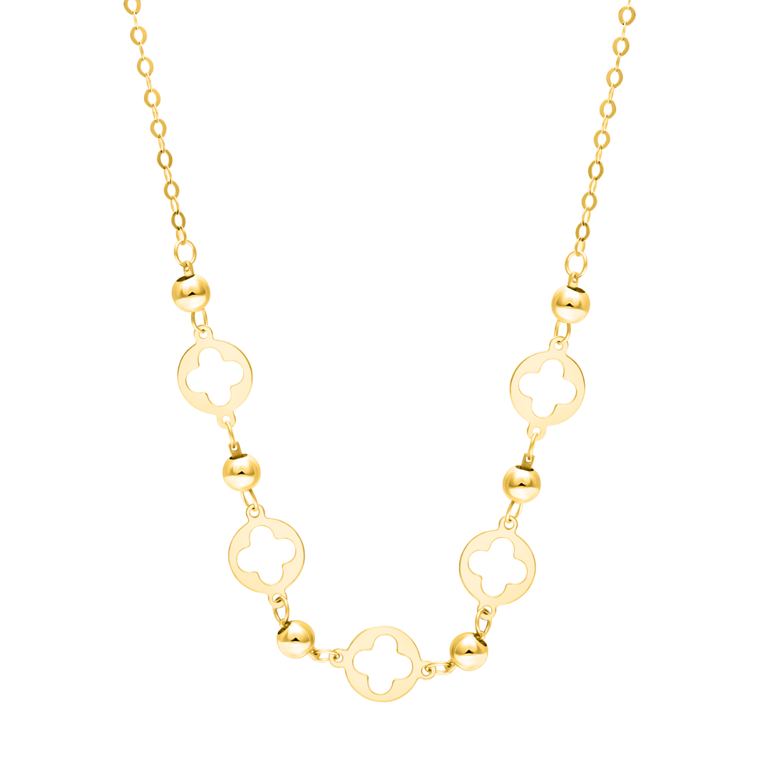 18K Real Gold Flower Seed Necklace
