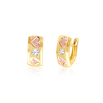 Load image into Gallery viewer, 18K Real Gold Curved Clip Earring Set