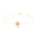 Load image into Gallery viewer, 18K Real Gold Round Pink Bracelet