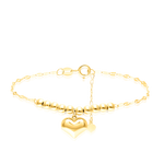 Load image into Gallery viewer, 18K Real Gold Seed Heart Bracelet