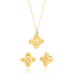 Load image into Gallery viewer, 18K Real Gold Flower Screw Jewelry Set