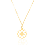 Load image into Gallery viewer, 18K Real Gold Heart Flower Necklace