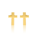Load image into Gallery viewer, 18K Real Gold Cross Earring Set