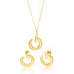 Load image into Gallery viewer, 18K Real Gold Curved Nail Screw Jewelry Set