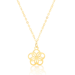 Load image into Gallery viewer, 18K Real Gold Flower Necklace