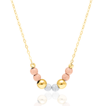 Load image into Gallery viewer, 18K Real Gold 3 Color Multiple Ball Seed Necklace