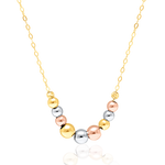 Load image into Gallery viewer, 18K Real Gold 3 Color Multiple Ball Seed Necklace