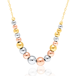 Load image into Gallery viewer, 18K Real Gold 3 Color Multiple Ball Seed Necklace