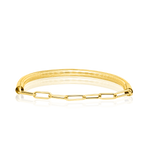 Load image into Gallery viewer, 18K Real Gold Elastic Linked Bangle