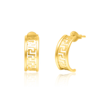 Load image into Gallery viewer, 18K Real Gold Half Curved Earring Set