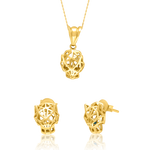 Load image into Gallery viewer, 18K Real Gold Panther Stud Jewelry Set
